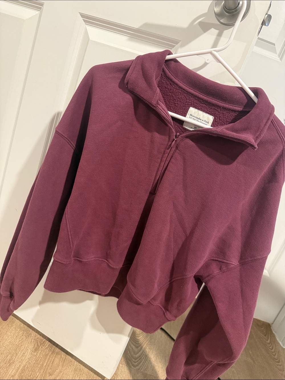 Abercrombie Plum Half-Zip Sweatshirt